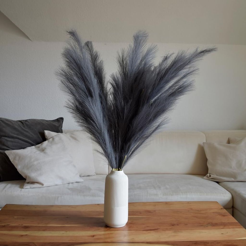 Layba Herbe de la Pampa Décoration en gris Boho Herbe de la Image du produit 