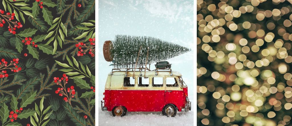 Wandplakate Weihnachten Dekorative festliche Bilder 3x50x70