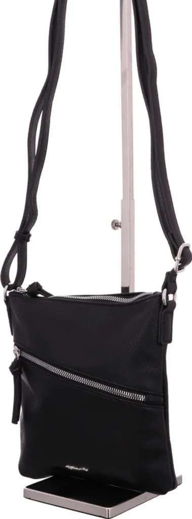Sac Bandoulière Alessia Tamaris Noir en Simili Cuir souple 21x3x22 cm