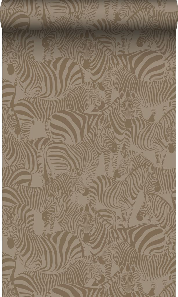 Origin Wallcoverings Tapete Zebras Beigebraun 50 x 900 cm