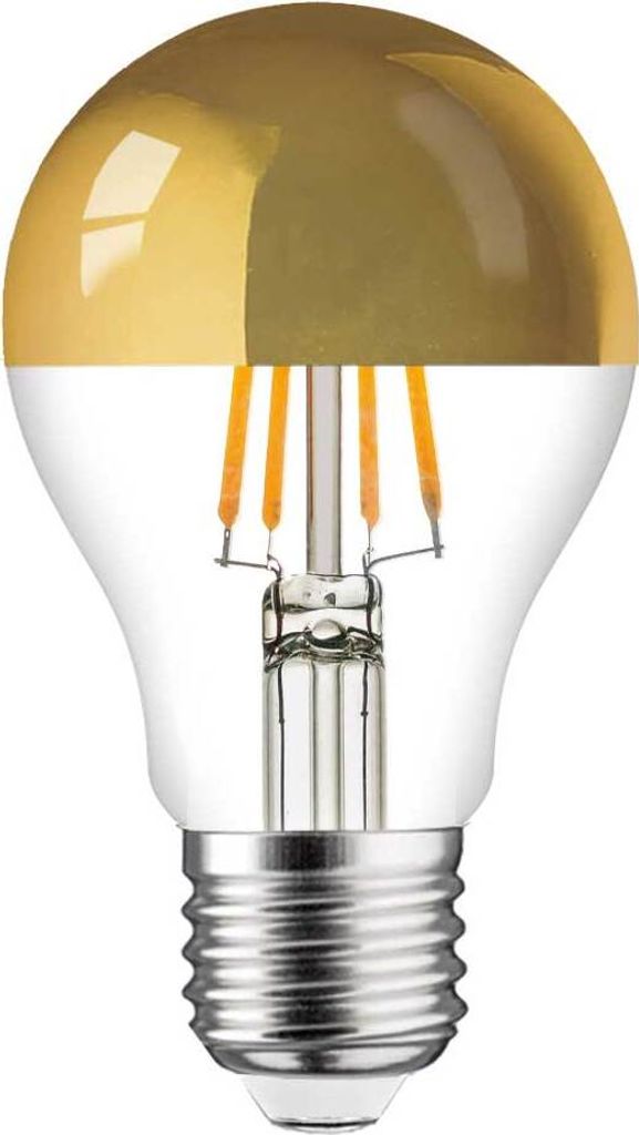 LED Filament AGL Birnenform A60 Kopfspiegel Gold 8W = 60W Produktbild 