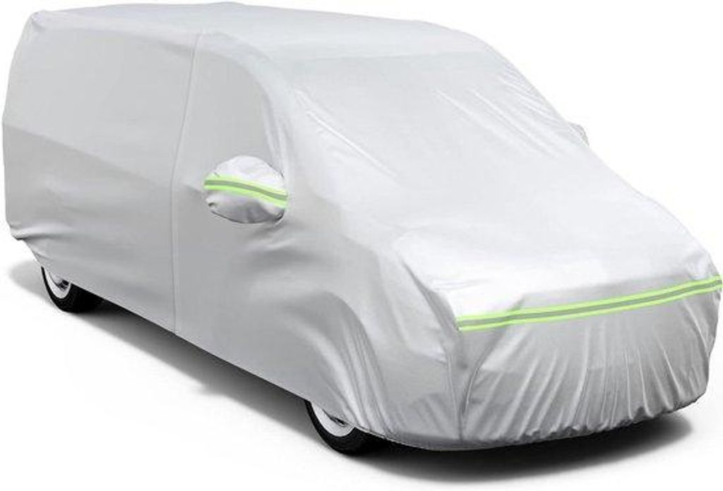 Auto-Abdeckung aus Oxford-Stoff - Wasser- und UV-beständig - Regenabweisend - 525x185x160cm - Silberfarbe.