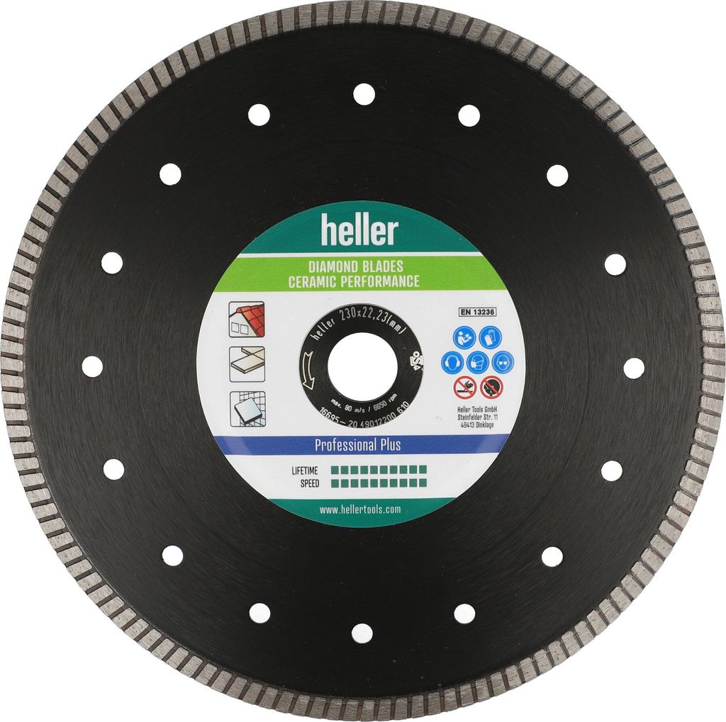 Heller Tools Diamond Blade Ceramic Performance 180 x 30/25,4
