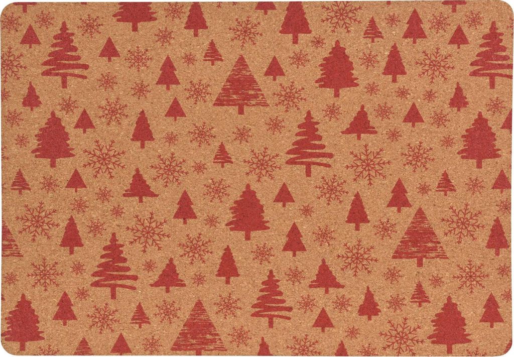 Korkplatte, Weihnachtsmuster, 40 x 30 cm