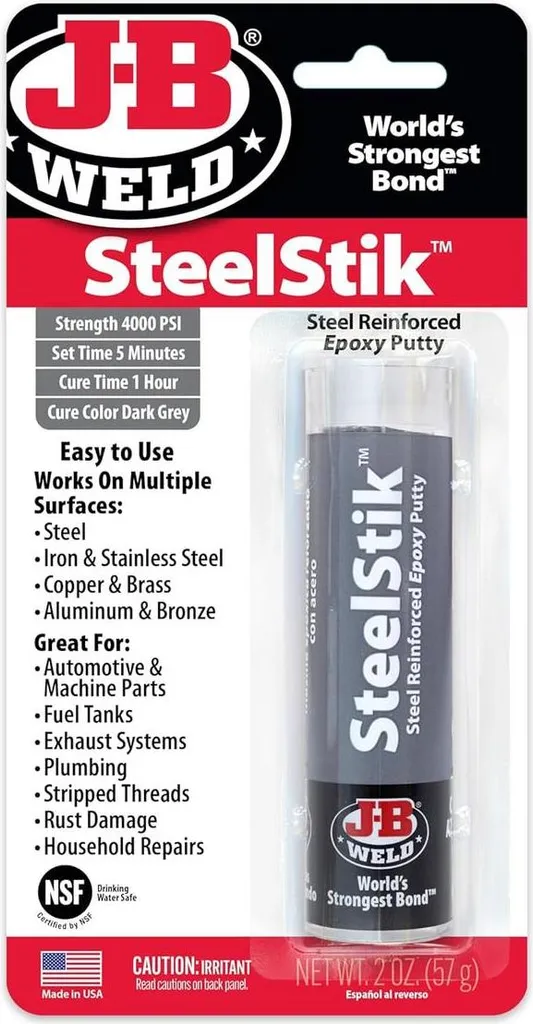 J-B Weld SteelStik per Motori e Scarichi | Stucco Metallo Alta Temp