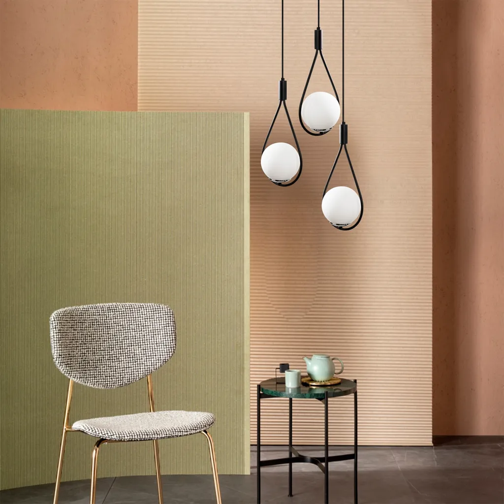 Lustre Opviq Mudoni NTD en métal noir, luminaire chic pour votre salon