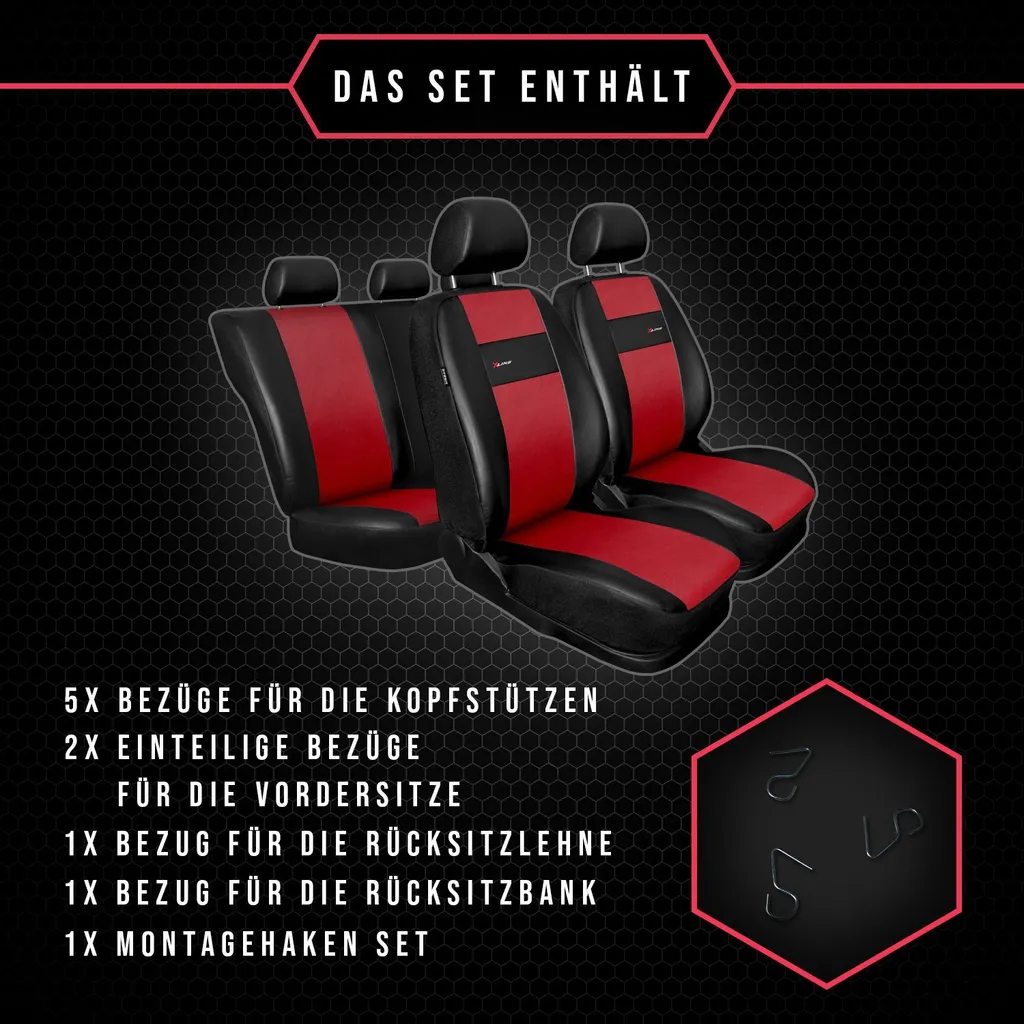 Upgrade Interni Alfa Romeo MiTo | Coprisedili Universali Rosso Passione - 9