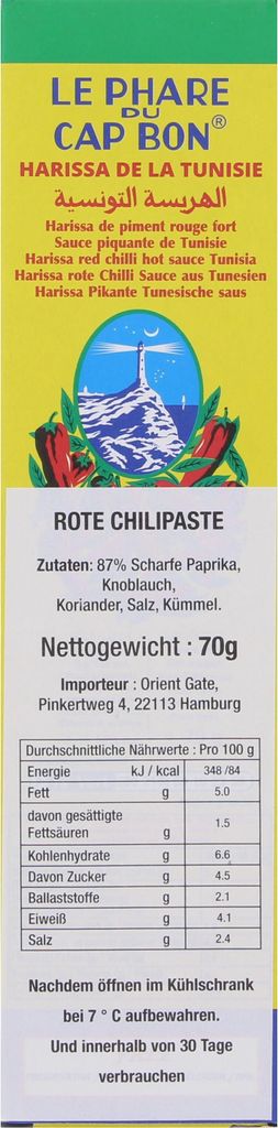 Harissa-Paste 70g - Le phare du cap bon Tunesische Pfefferpaste