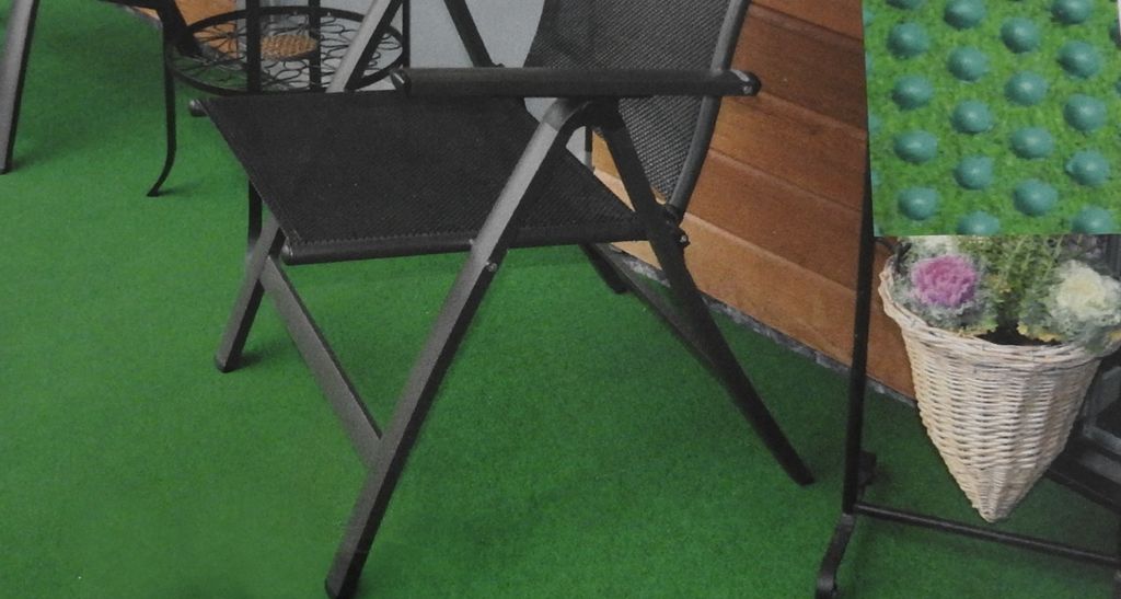Rasenteppich Kunstrasen mit Noppen Drainage 100x200cm Produktbild 9