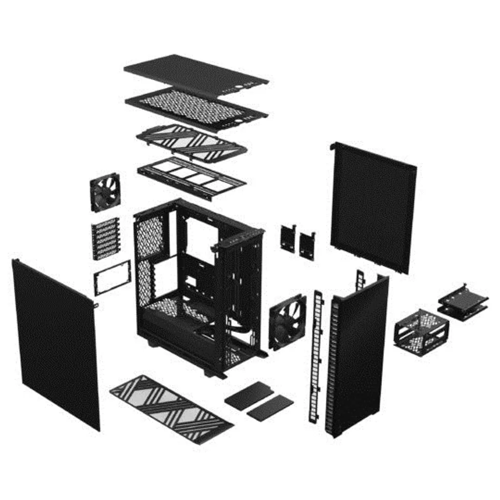 Define 7 Compact Fractal Design Noir - Boîtier PC Compact pour Setup ATX - 19