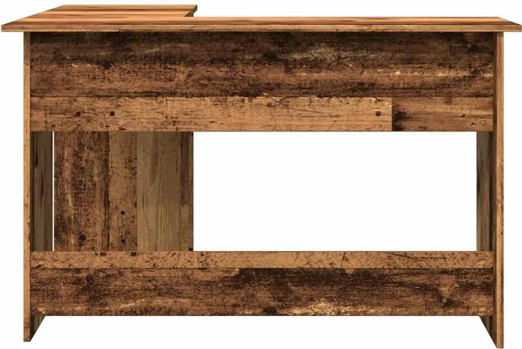 Gagnez de la place avec ce bureau d'angle aspect bois ancien multi-usage - 5