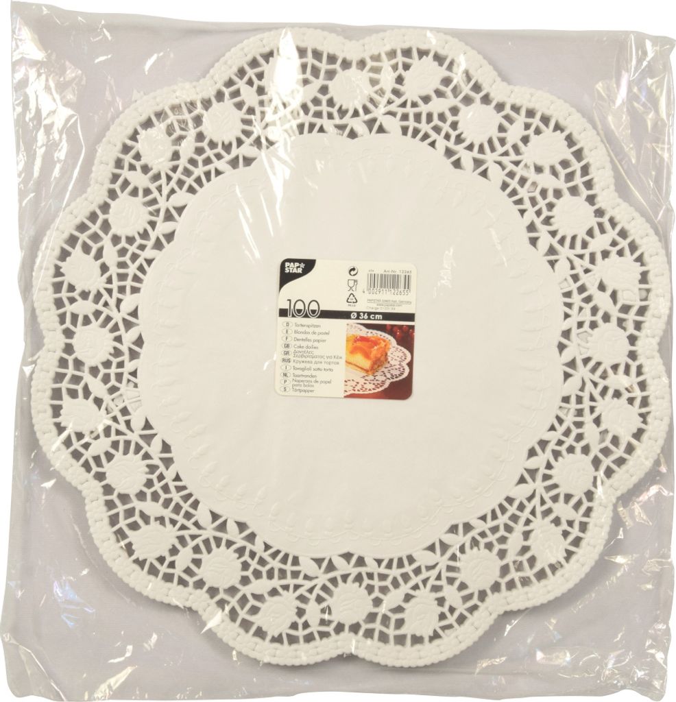 Papstar Tortenspitzen 36cm weiss 100 Stück 12265 Zdjęcie produktu 