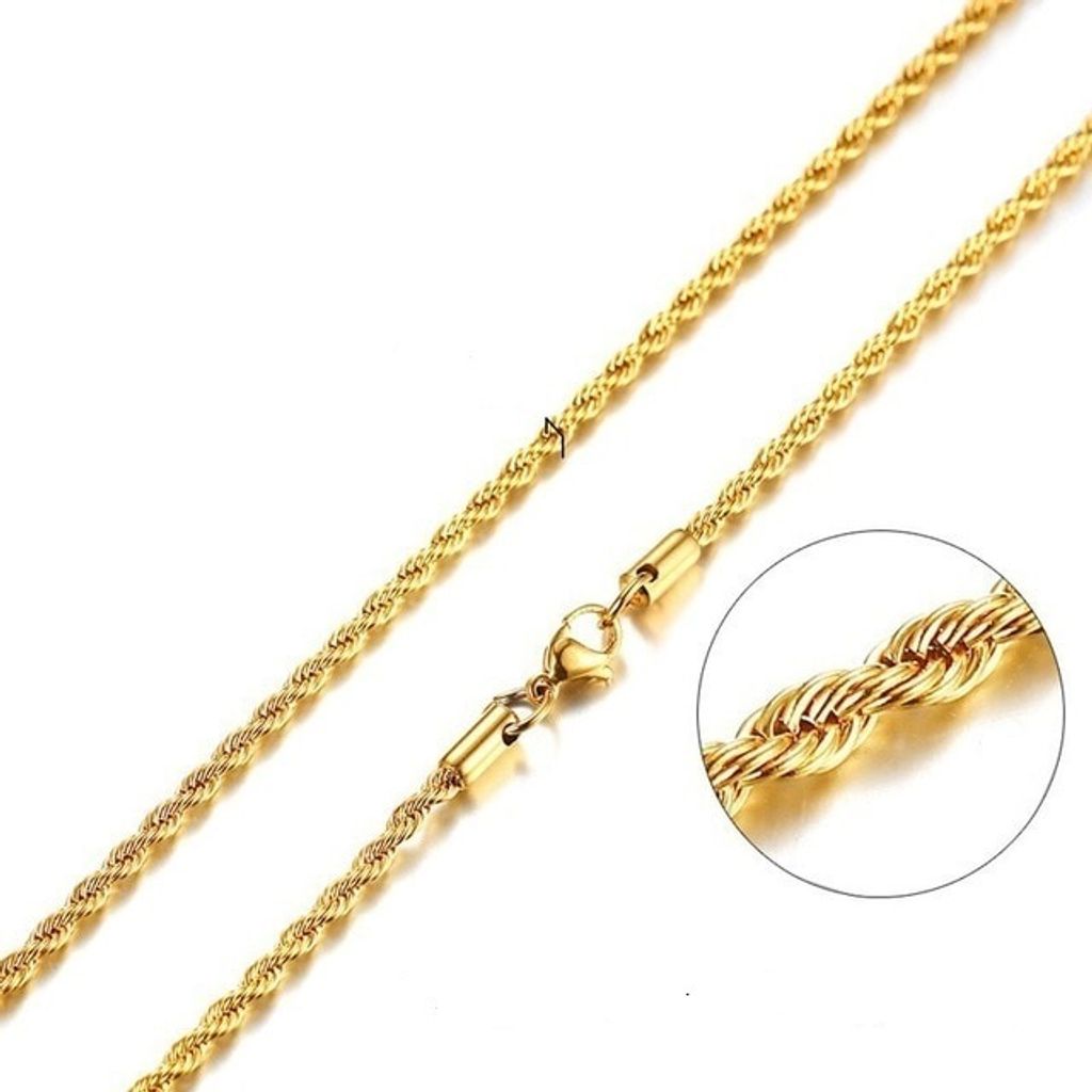 Pánský Řetízek Zlatá 55cm 6mm - Elegantní Styl KP34727 Obrázek produktu 