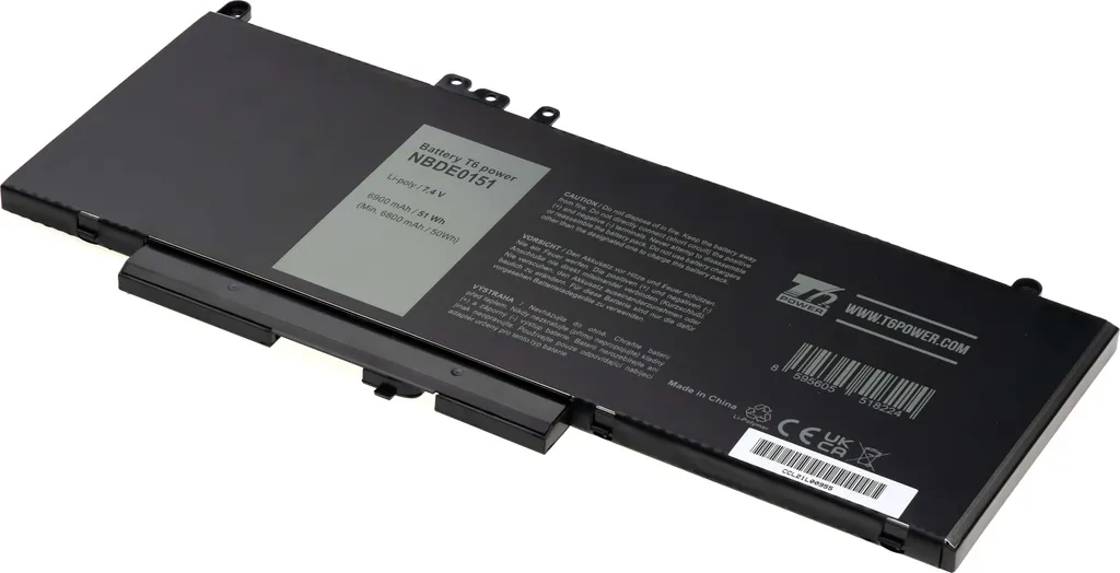 Batteria Dell F5WW5 7,4V 6900mAh - Risparmio Garantito T6 Power