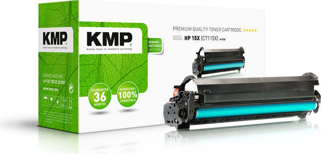 KMP H-T20 schwarz Toner ersetzt HP 15X (C7115X)