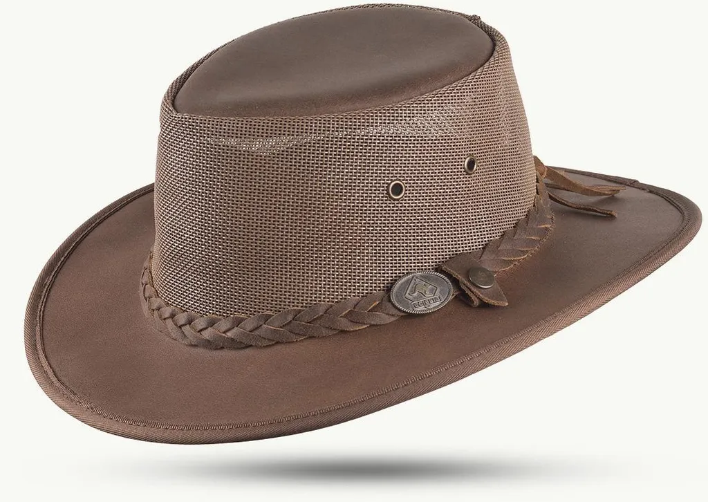 Cappello Scippis Brandon Pelle Hickory L - Pieghevole e Ventilato