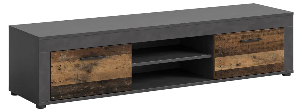 Meuble TV Salon pour Écran Plat Jam 160 cm - Rangement Multimédia