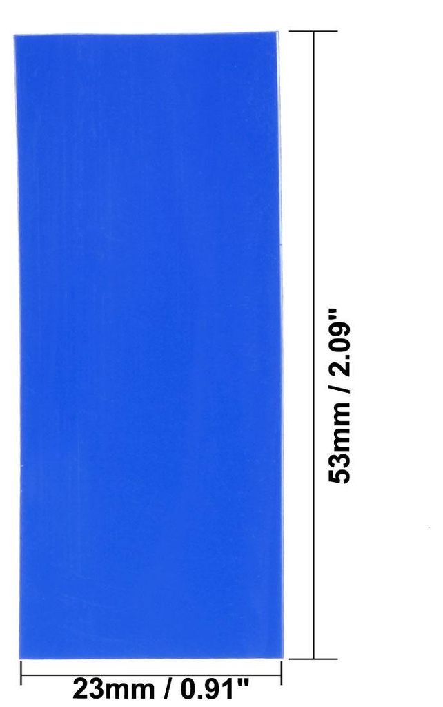 50 Stš¹ck 53mm L?nge PVC Schrumpfschlauch 23mm Flachbreite, Batterie Ummantelung Schrumpfschl?uche Blau, Elektro Isolierschlauch Wasserdicht Schu...