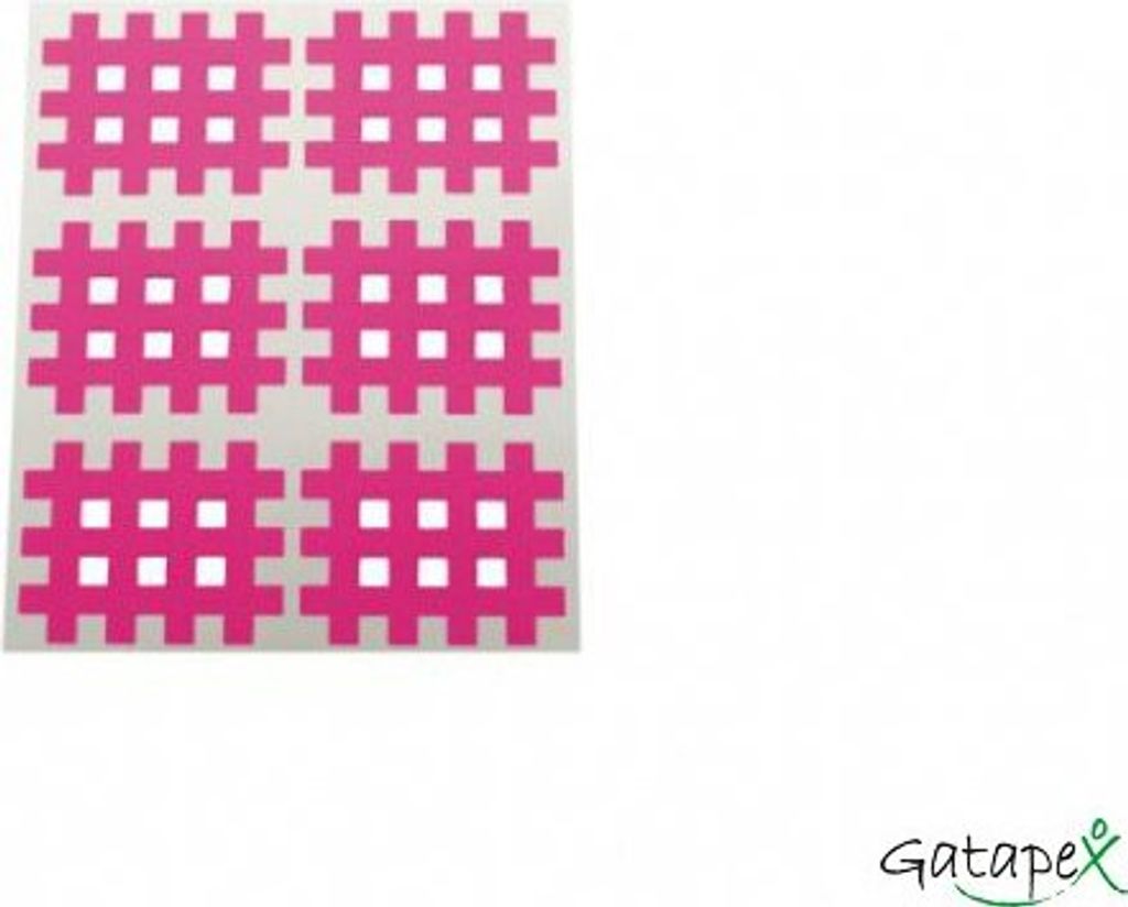 Gatapex Akupunkturpflaster pink (6 Gittertapes, 2,8 cm x 3,6 cm)