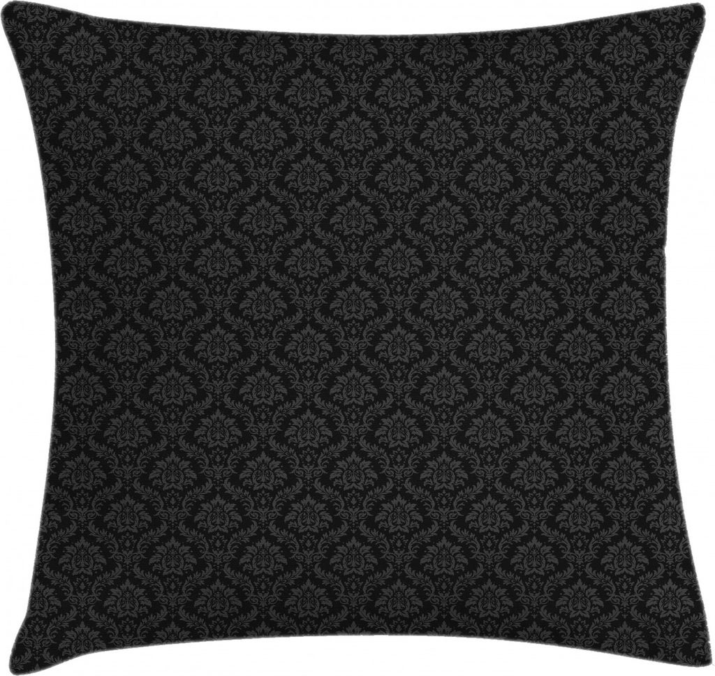 ABAKUHAUS Schwarz und Grau Kissenbezug, Damast-Muster-Kunst, aus Farbfesten Waschbaren Stoff Beidseitiger Druck mit robusten Reißverschluß, 45 x ...