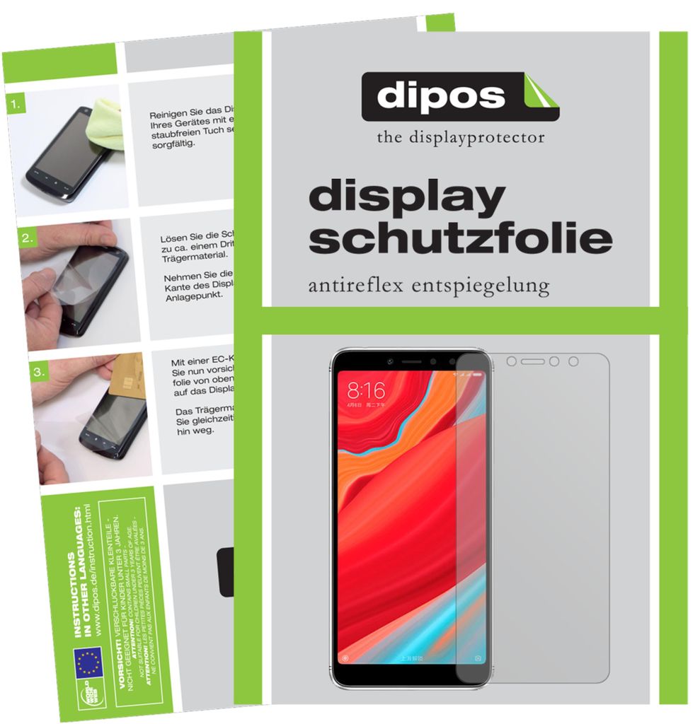 2x Schutzfolie für Xiaomi Redmi Y2 matt Displayschutzfolie Folie Display Schutz