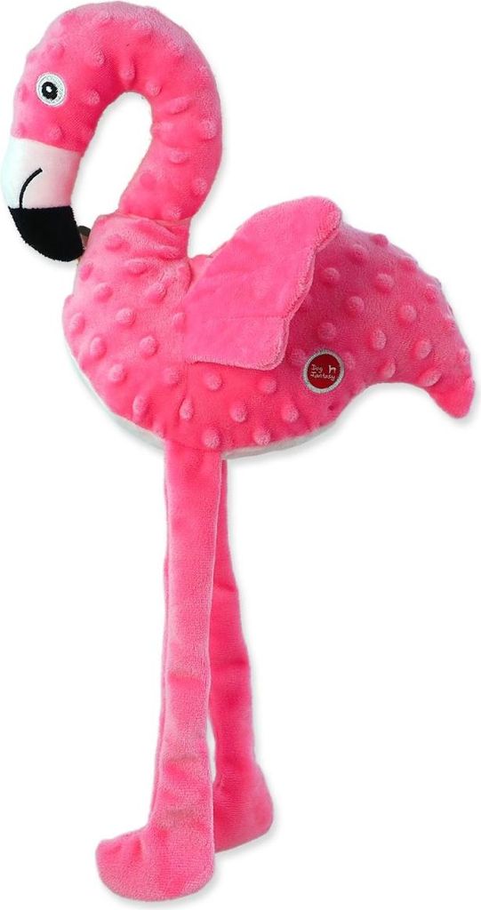 Spielzeug DOG FANTASY Recyceltes Spielzeug Flamingo mit raschelnden Flügeln 49 cm
