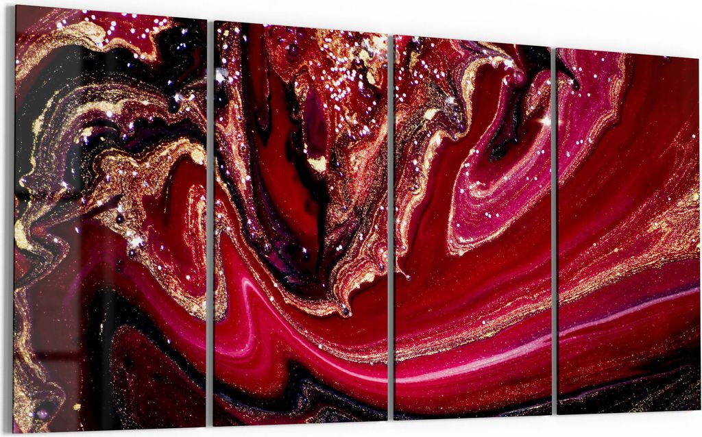 DEQORI Glasbild Echtglas 4x30x60 cm 'Marmor-Lavafluss' Produktbild 