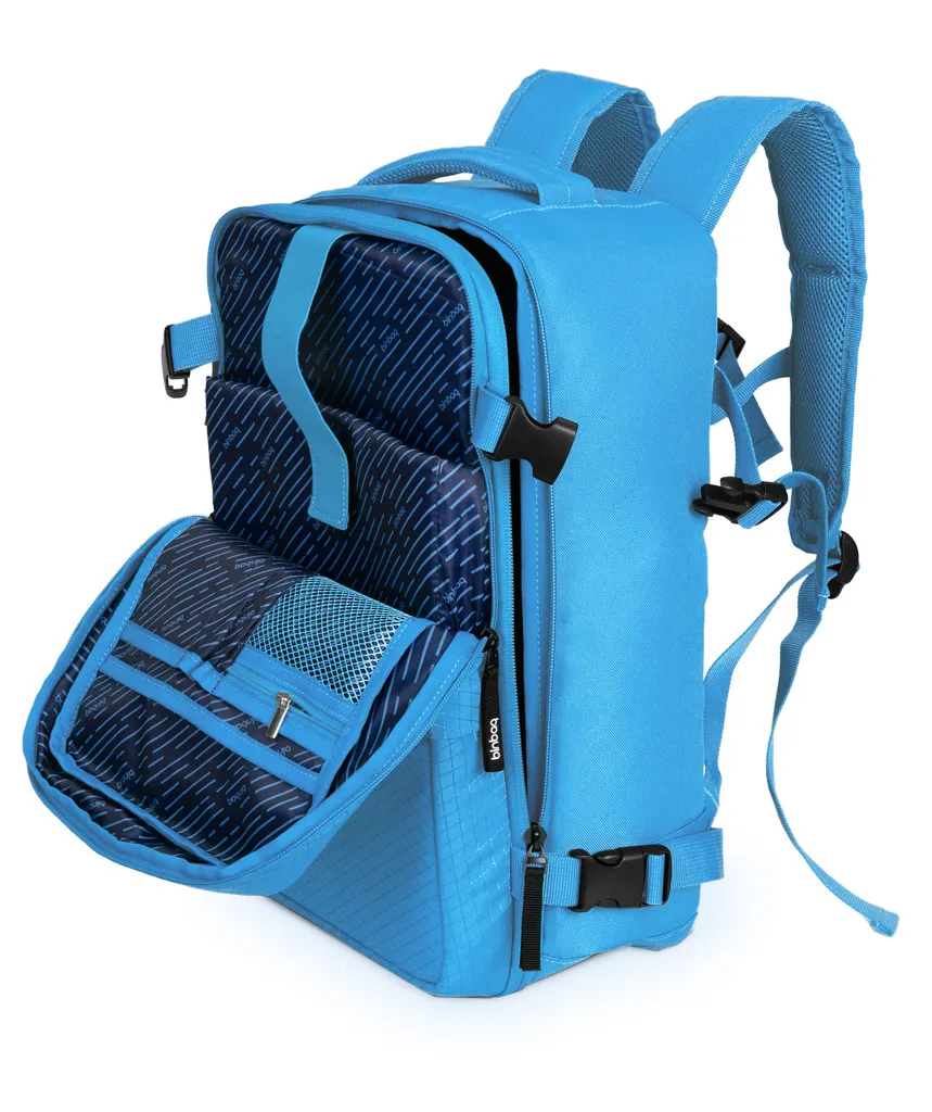 Zaino Laptop 40x20x25 blnbag M6: Eleganza blu ghiaccio per professionisti