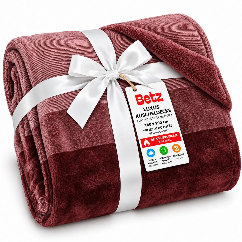 Betz Wohndecke 140x190 cm Kuscheldecke Tagesdecke  Farbe: Produktbild 