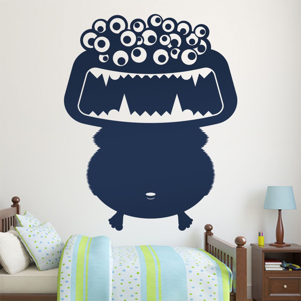 KIWISTAR Irres Augenmonster Wandtattoo in 6 Größen - Wandaufkleber Wall Sticker - Dekoration, Küche, Wohnzimmer, Schlafzimmer, Badezimmer