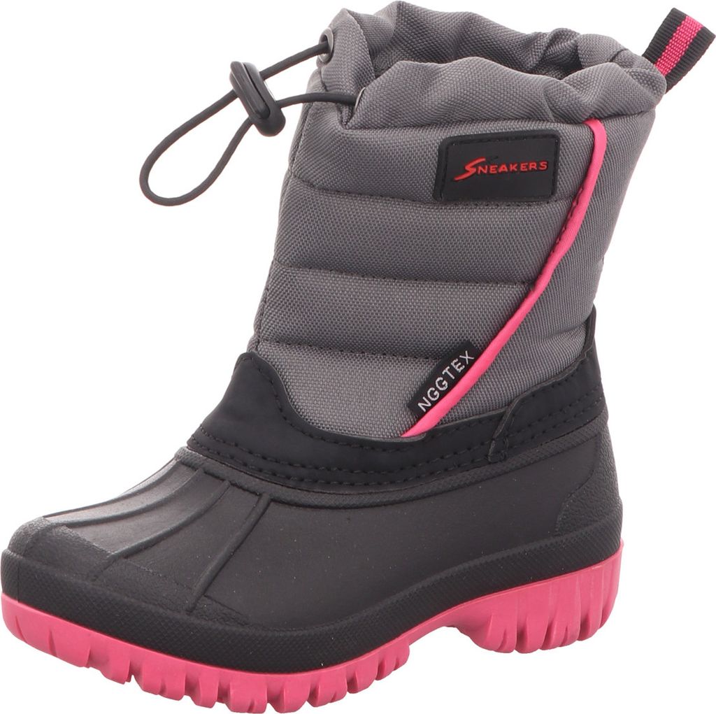 Sneakers Mädchen-Allwetterstiefel Grau-Pink, Farbe:grau, EU Produktbild 2