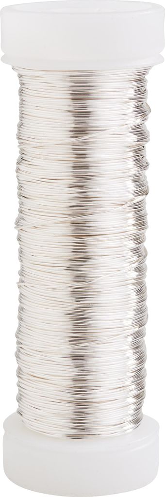 Kupferlackdraht, Ø 0,30mm, 50m, 30g Spule Silberfarben Produktbild 