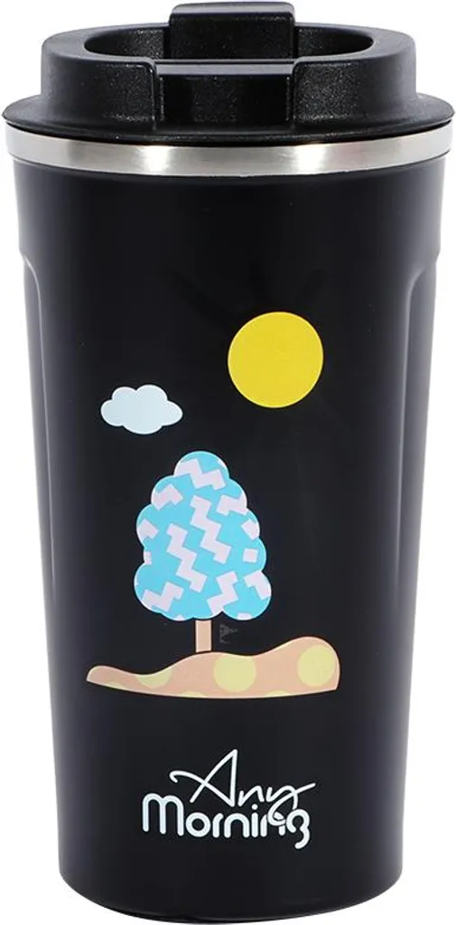 Friends Tazza Da Viaggio 450 Ml – Acciaio Inox Doppia Parete, Logo Central Perk, Tappo A Vite, Mantiene Caldo/Freddo 5 Ore