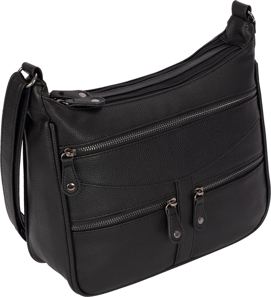 Damen Tasche Schultertasche Umhängetasche Leder Optik Produktbild 
