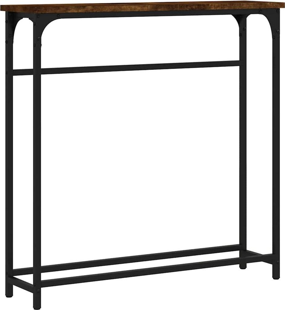 vidaXL Konzolový stôl Smoked Oak 75x19,5x75 cm Inžinierske Obrázok produktu 
