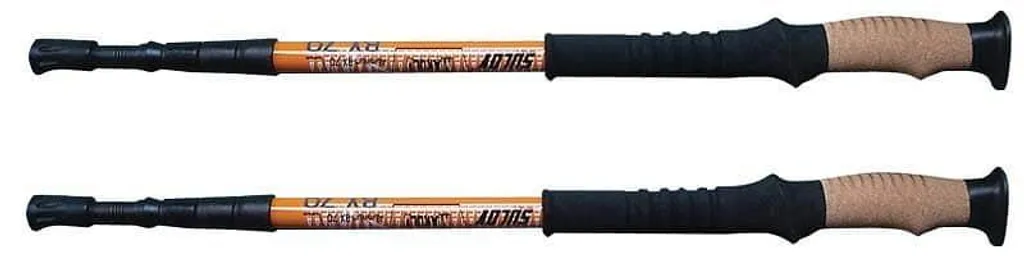 Paire de bâtons de marche pliables 4 brins SULOV MAKULU coloris orange