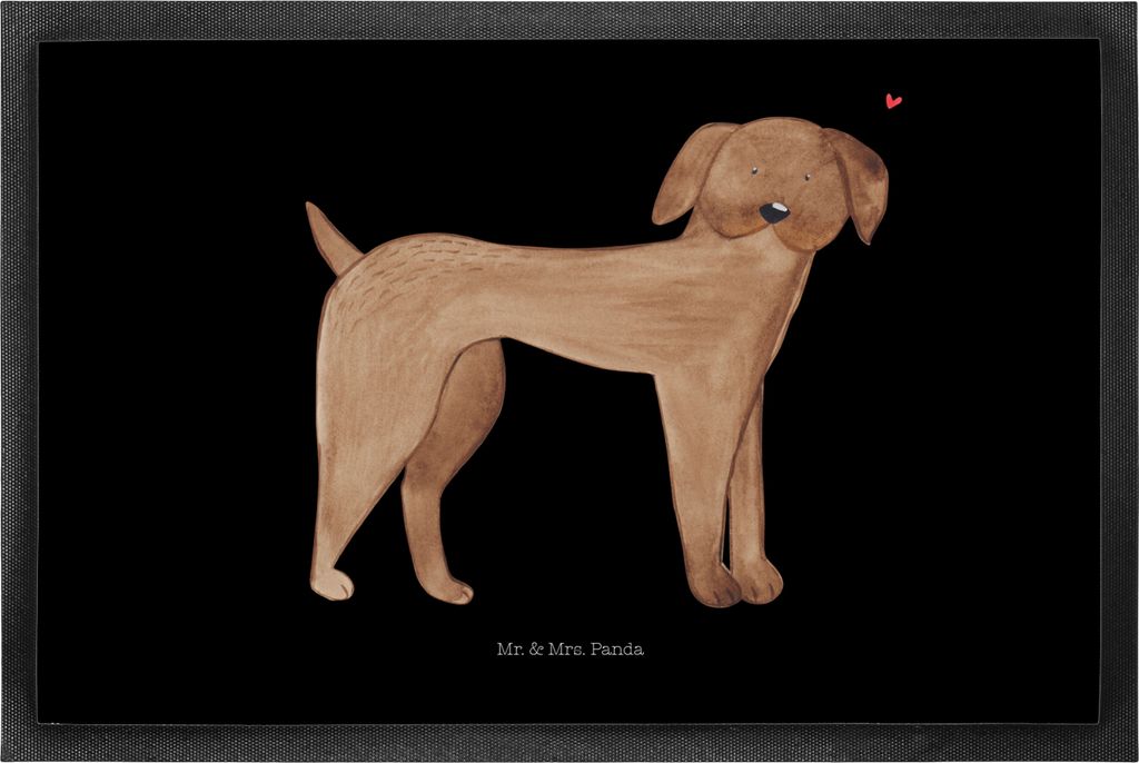 Mr. & Mrs. Panda Schmutzfangmatte Hund Dogge 50 x 75 cm - Schwarz - Geschenk, Fußabtreter, Herz, Deutsche, fußmatte, Hunde, Türmatte, Fussmatte,...