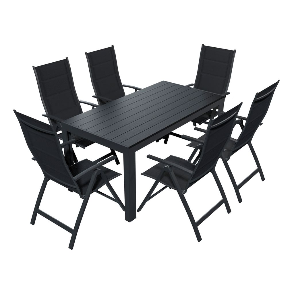Alu Gartensitzgruppe Gartenmöbel Set Essgruppe Gartenset Sitzgruppe Tisch Sessel