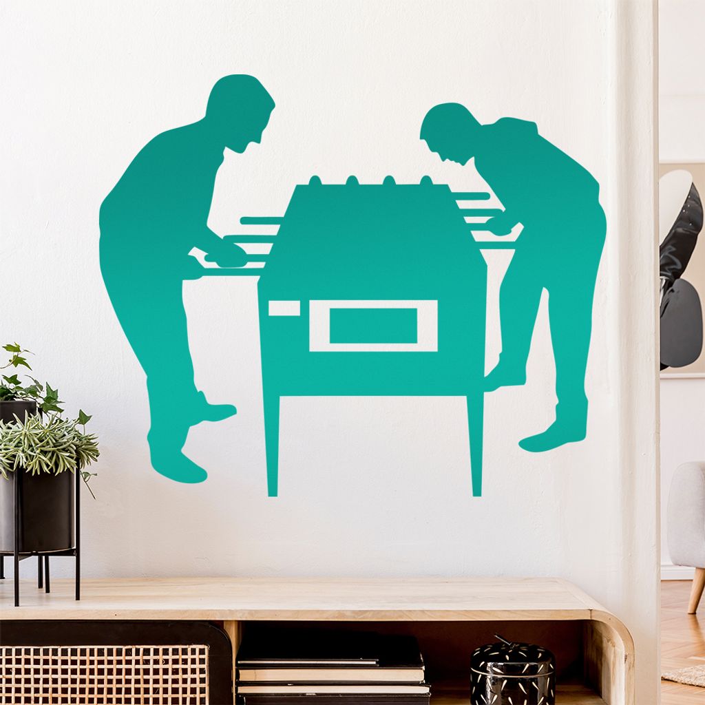 Kicker Tischfußball Spieler Wandtattoo Wandaufkleber Wall Sticker - Dekoration, Küche, Wohnzimmer, Schlafzimmer, Badezimmer