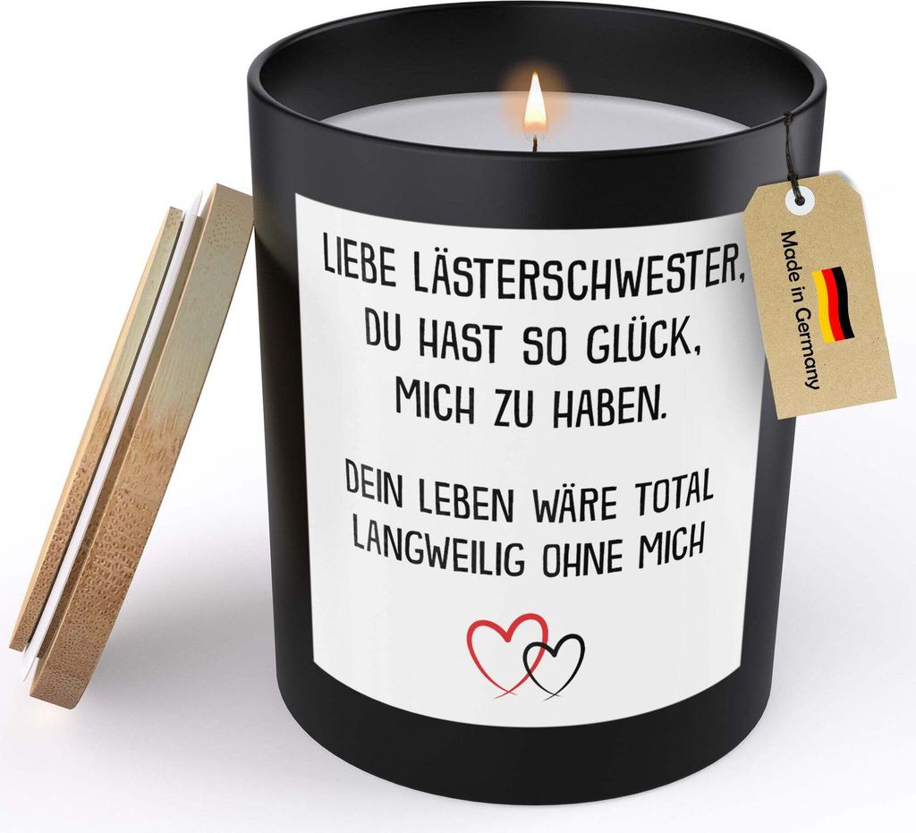 22Feels Beste Freundin Geschenk Freundschaft Frauen Spruchkerze "Wie Mich Zu Haben" Sojawachs Kerze im Glas BFF Bestie Geburtstag Handgemacht mit S...