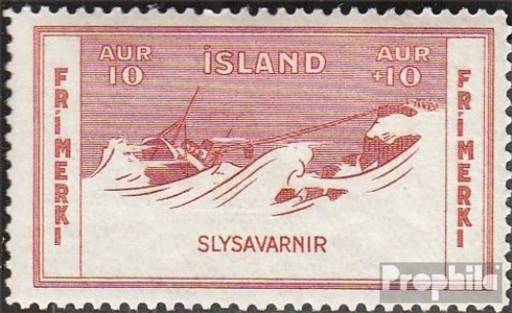 Briefmarken Island 1933 Mi 168 postfrisch Wohltätigkeitsvereinigungen