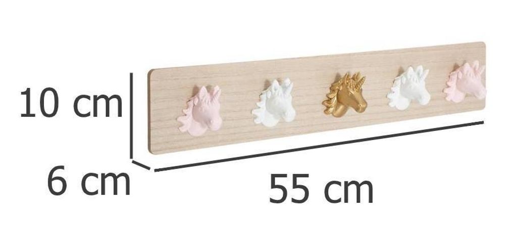 Detský vešiak s 5 háčikmi Unicorn Obrázok produktu 5