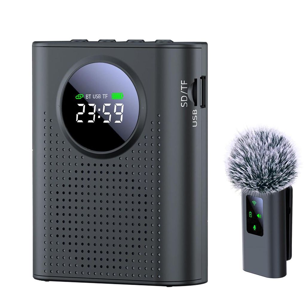 15 W Mini Sprachverstärker mit drahtlosem Ansteckmikrofon, Produktbild 