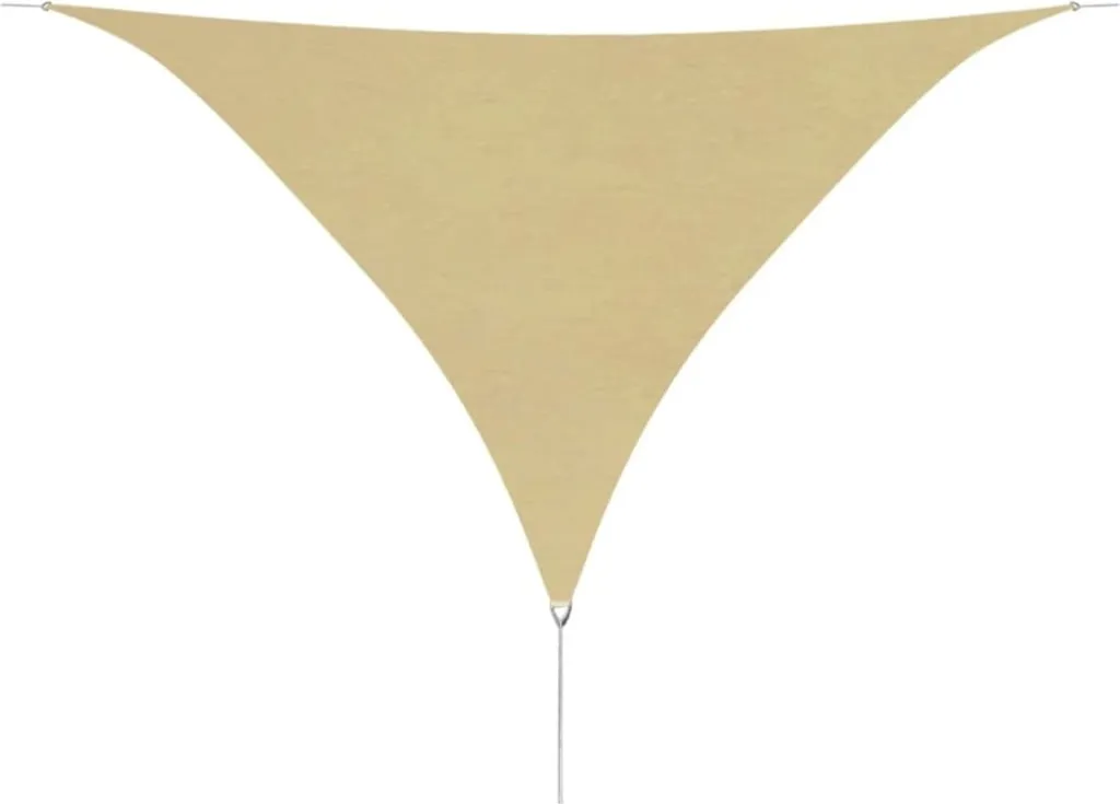 The Living Store Tenda da sole in tessuto Oxford triangolare 3,6x3,6x3,6 m Beige