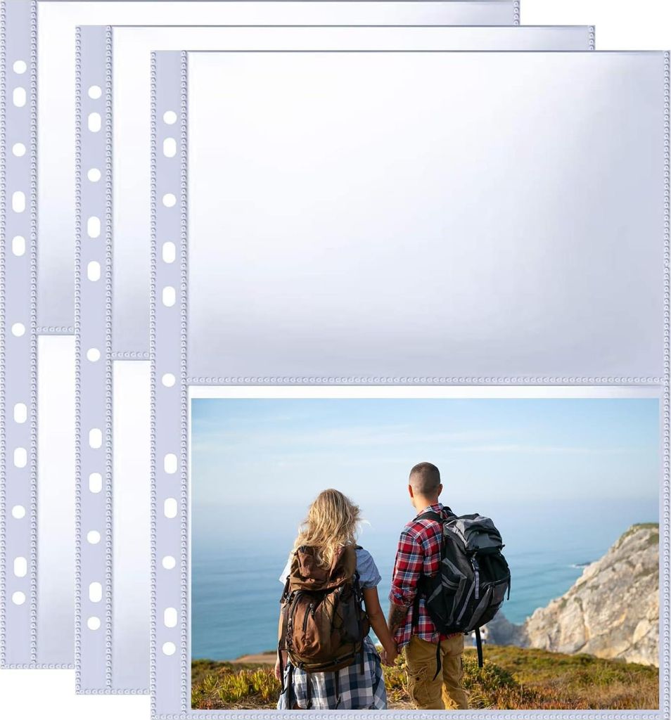 40 Pack 160 Taschen A4 Foto Hüllen für A4 2/3/4 Ringbuch, Produktbild 