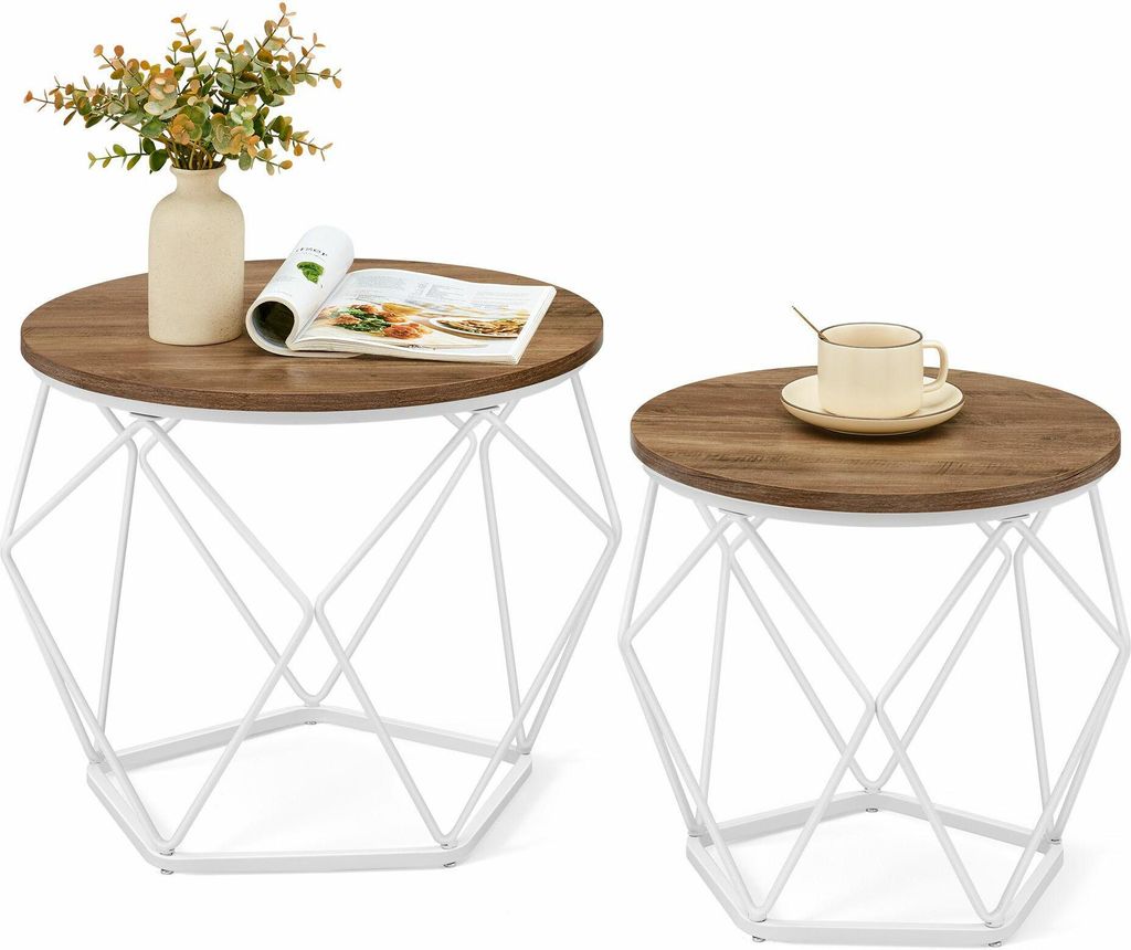 Runde Couchtische, 2Er Set Beistelltische, Moderner Stil, Produktbild 