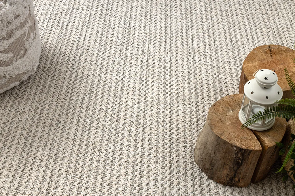 Moquette JERSEY grise structurale style BOHO beige format 140x190 cm - 5