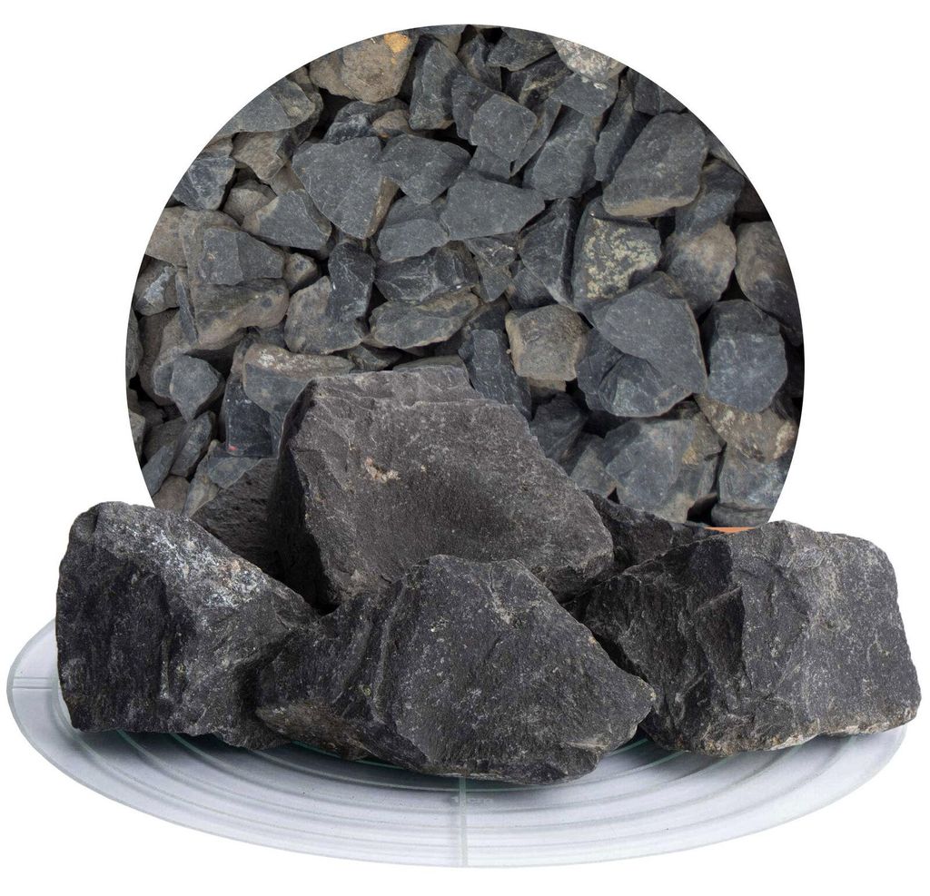 Schicker Mineral-Basalt Ziersplitt anthrazit 25 kg-60-120mm Produktbild 