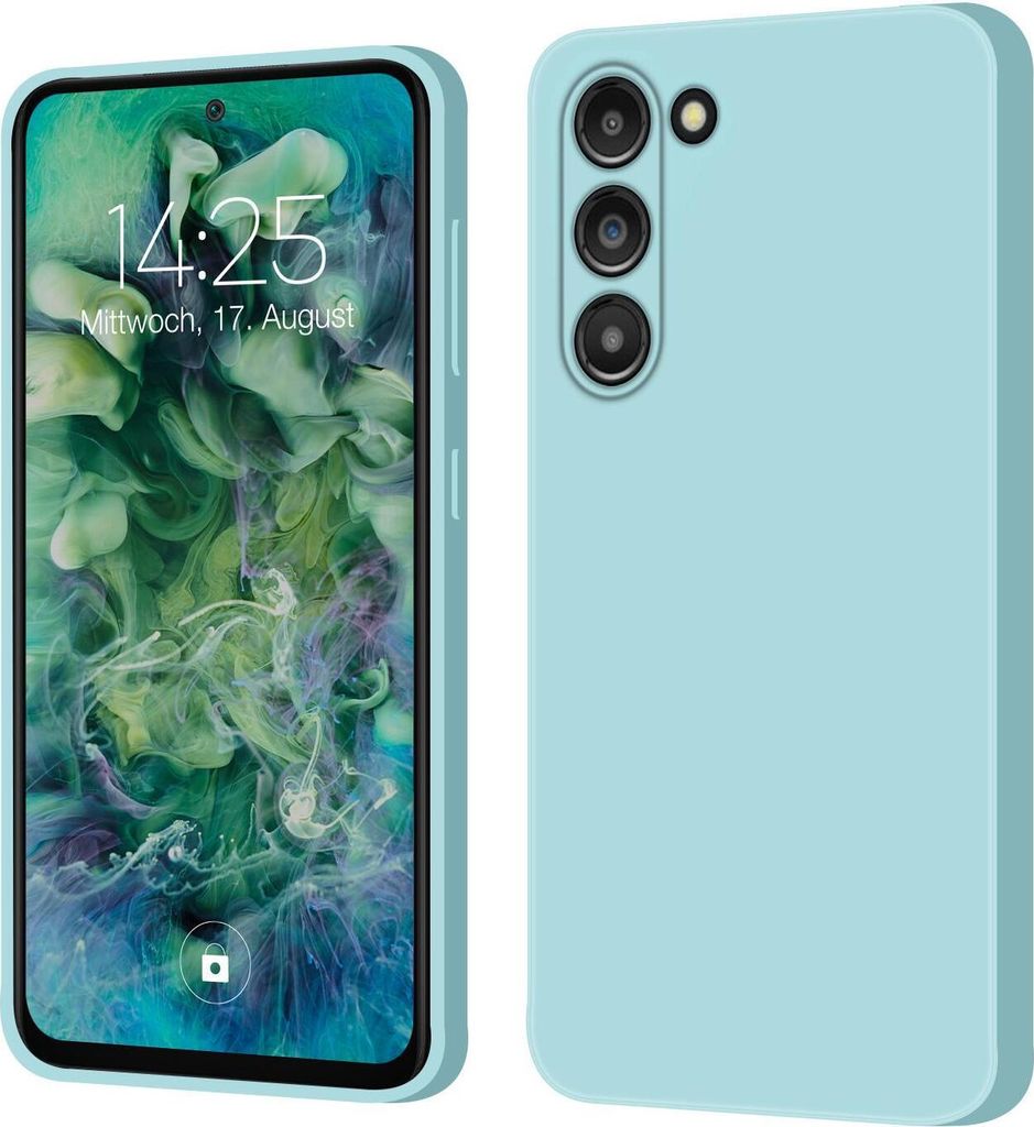 Hülle für Samsung Galaxy 23+ Plus Case Cover Bumper Silikon Softgrip Schutzhülle Farbe: Hellblau