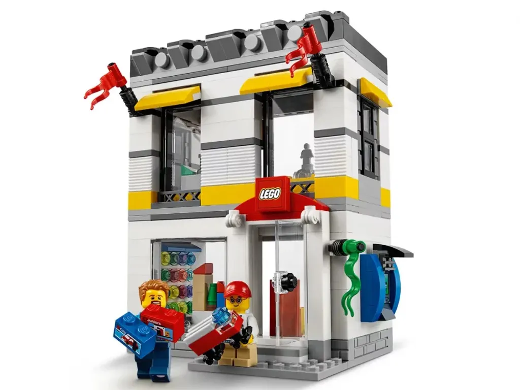 LEGO 40305 Micro Store avec Mur Pick-a-Brick et 2 Figurines de Jeu